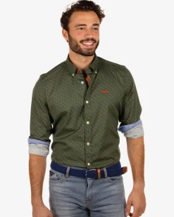 Grüne Langarmbluse Roundabout - Rock Green