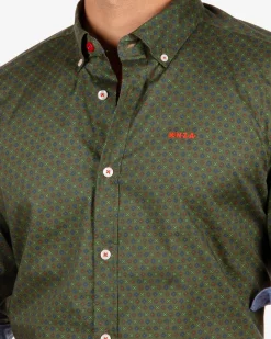 Grüne Langarmbluse Roundabout - Rock Green