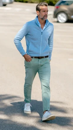 Grüne 5-Pocket-Jeans - Sage