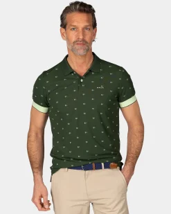 Grüne Polo mit kleinen Prints