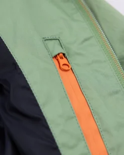 Grüne Twill-Bomberjacke