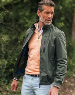 Grüner Bomberjacke mit Stretch