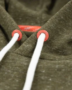 Grüner Kapuzenpullover mit weißem Streifen - Jacket Army