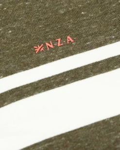 Grüner Kapuzenpullover mit weißem Streifen - Jacket Army