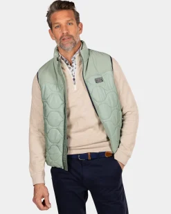Grüner wattierter Weste - Sage
