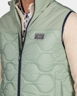 Grüner wattierter Weste - Sage