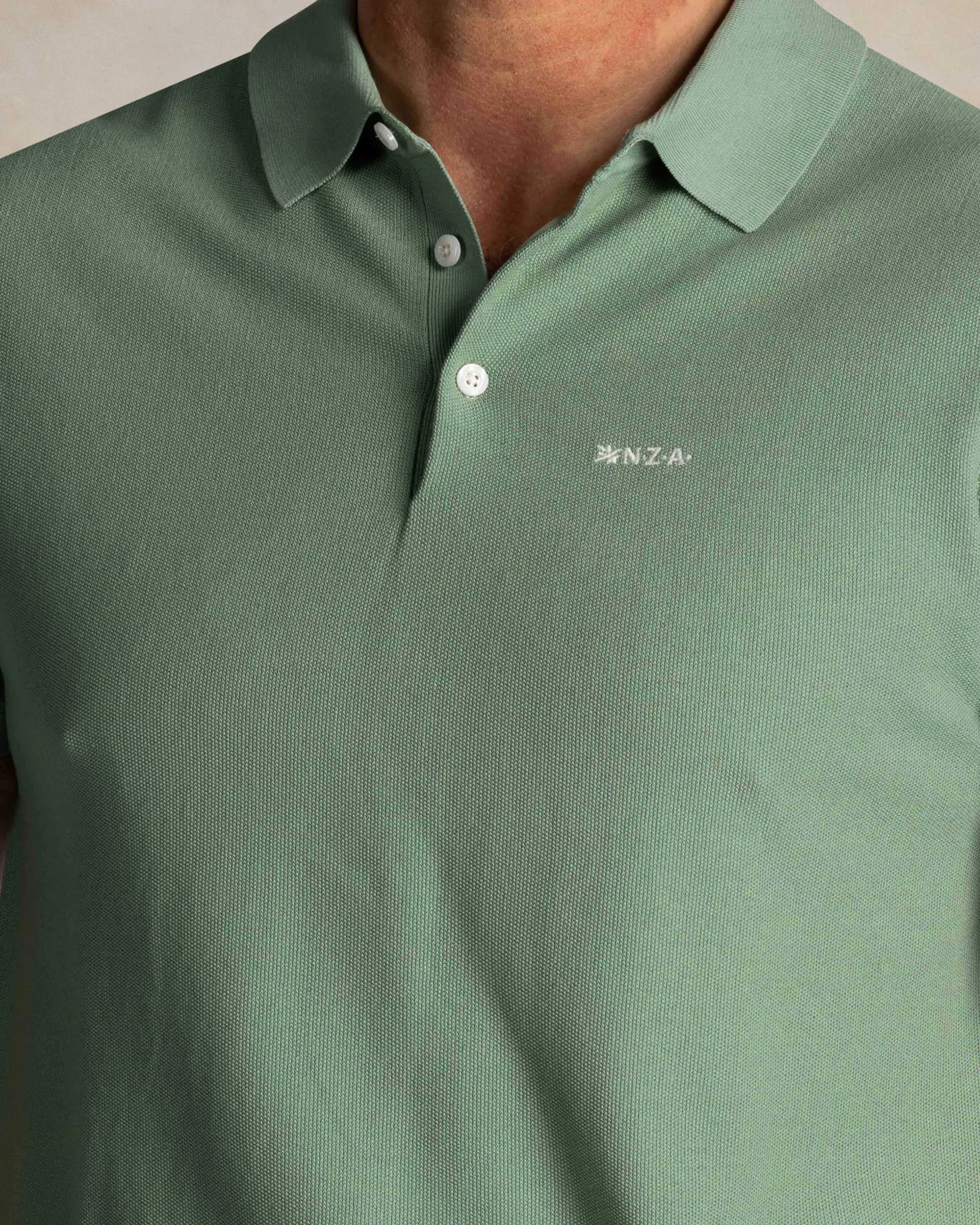 Grünes Baumwoll-Poloshirt