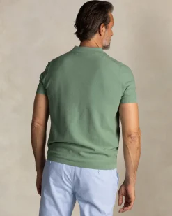 Grünes Baumwoll-Poloshirt