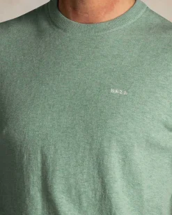 Grünes Baumwollstrickshirt