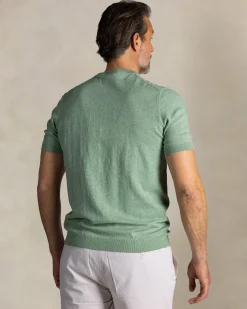 Grünes Baumwollstrickshirt