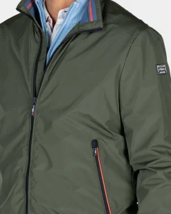 Grünes Nylon-Bomberjacke