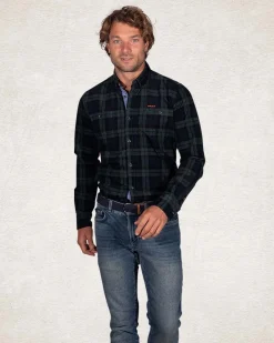 Grüngrau kariertes Hemd - Crushing Green