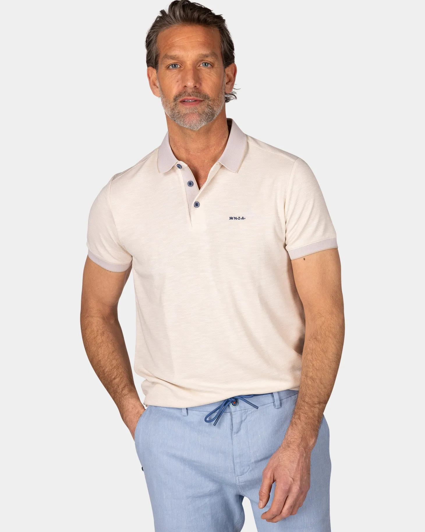 Hellbeige Polo mit Modal