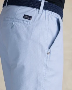 Hellblaue Baumwollshorts mit Stretch