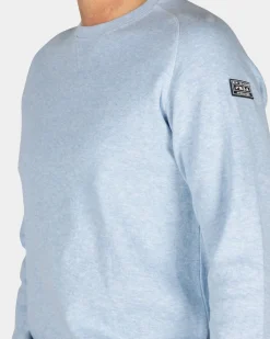 Hellblauer Pullover mit Rundhalsausschnitt