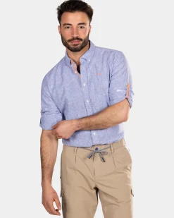 Hellblaues Hemd mit Streifen - Light Blue