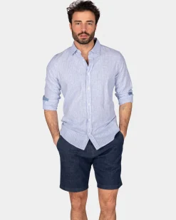 Hellblaues Leinenhemd - Dusk Navy
