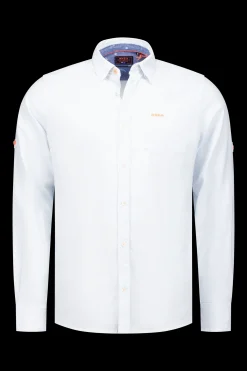 Hellblaues Leinenhemd mit Stretch - Light Sky