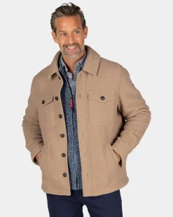 Hellbrauner kurzer Wollmantel - Chestnut