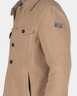 Hellbrauner kurzer Wollmantel - Chestnut