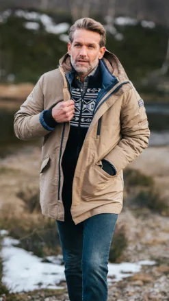 Hellbrauner wattierter Parka - Chestnut