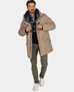 Hellbrauner wattierter Parka - Chestnut