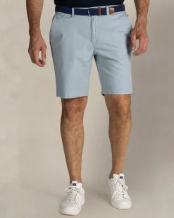 Hellgrüne Chino-Shorts aus Baumwollstretch