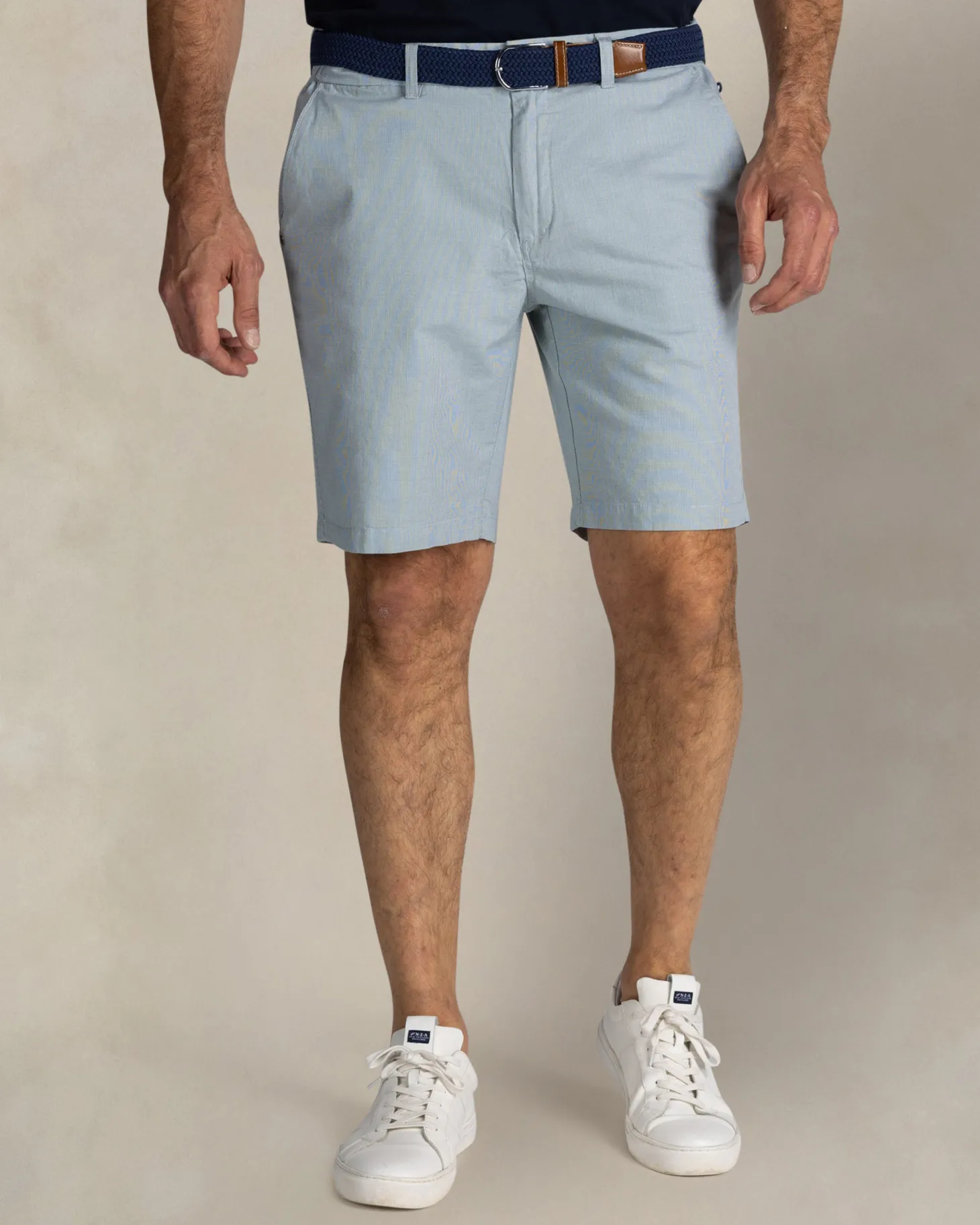 Hellgrüne Chino-Shorts aus Baumwollstretch
