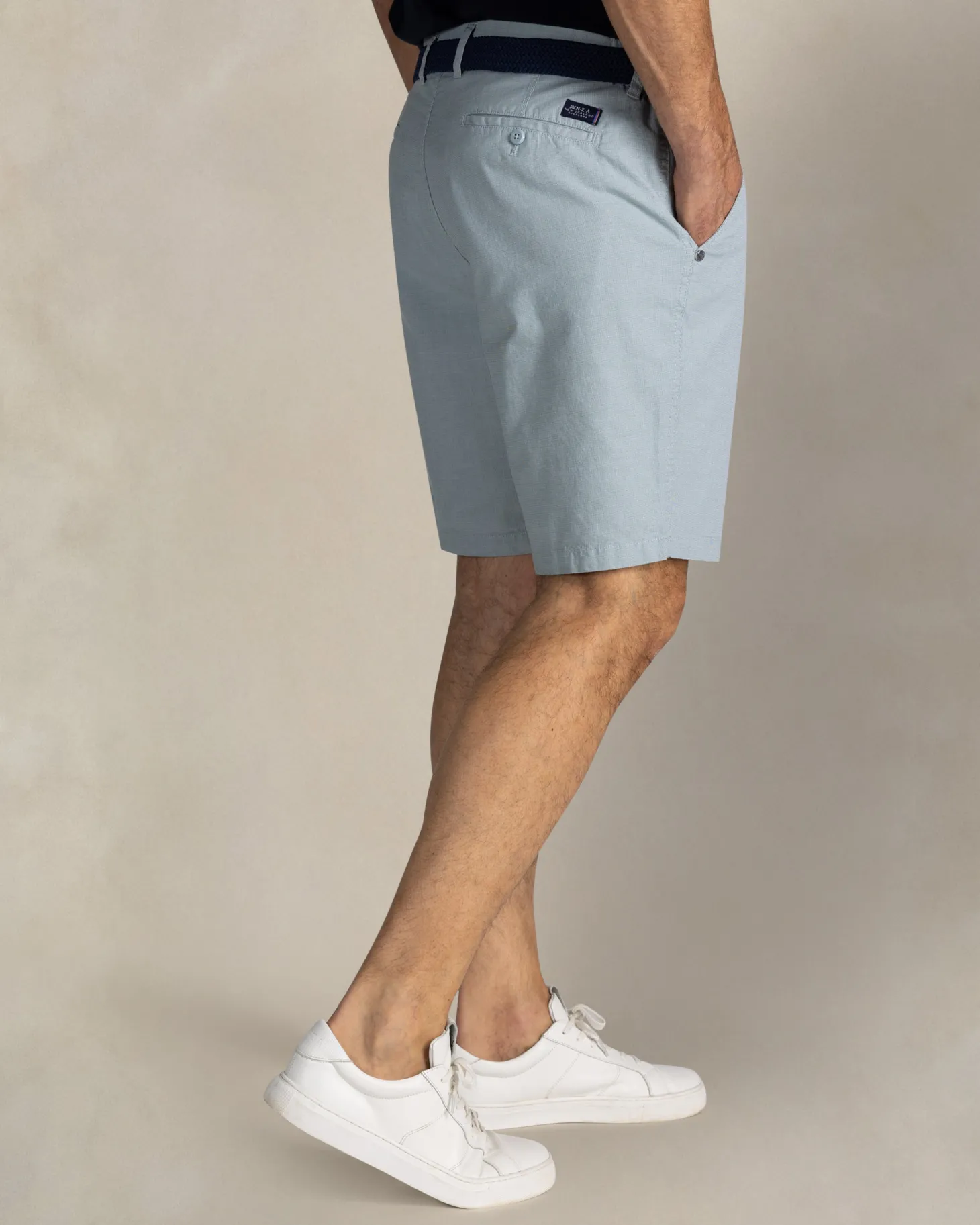Hellgrüne Chino-Shorts aus Baumwollstretch