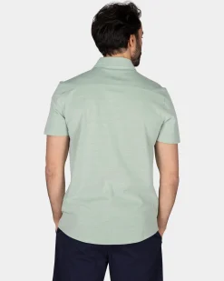 Hellgrünes Hemd mit kurzen Ärmeln