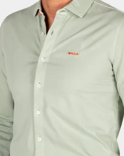 Hellgrünes Leinenhemd - Dusty Army