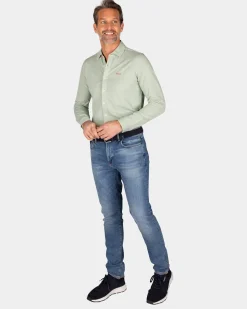 Hellgrünes Leinenhemd - Dusty Army