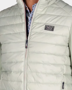 Hellgrünes wattiertes Jacke