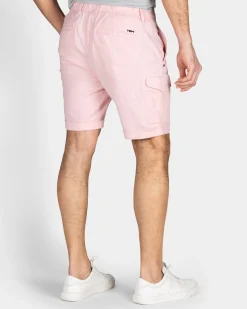 Hellrosa Leinen-Chino-Shorts