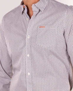 Hemd aus Baumwollstretch mit Aufdruck - Sahara Sand