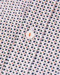 Hemd aus Baumwollstretch mit Aufdruck - Sahara Sand