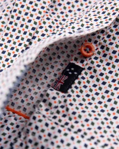 Hemd aus Baumwollstretch mit Aufdruck - Sahara Sand