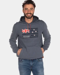 Hoodie mit Flagge - Green Grey