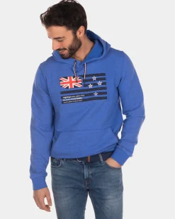 Hoodie mit Flagge - Intense Cobalt