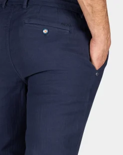 Hose aus Baumwolle und Leinen - Ocean Navy