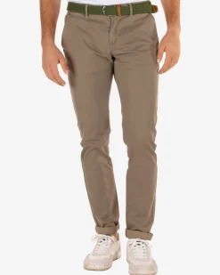 Hosen Napier Twill Stretch Print - Sand Stone