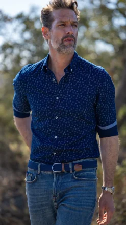 Indigofarbenes Jeanshemd - Indigo