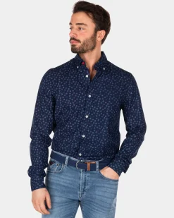 Indigofarbenes Jeanshemd - Indigo