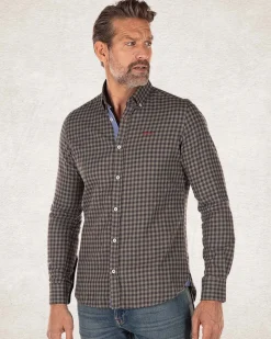 Kariertes Baumwollflanellhemd – Army Ground