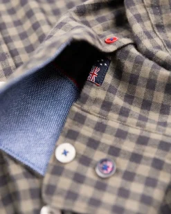 Kariertes Baumwollflanellhemd – Army Ground