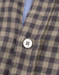 Kariertes Baumwollflanellhemd – Army Ground