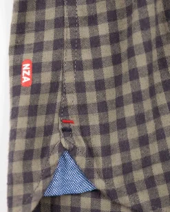 Kariertes Baumwollflanellhemd – Army Ground