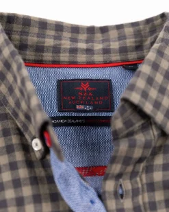 Kariertes Baumwollflanellhemd – Army Ground