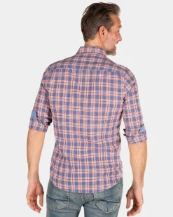 Kariertes blau-rosa Hemd - Dusk Navy