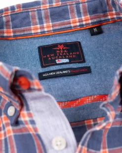 Kariertes blau-rosa Hemd - Dusk Navy